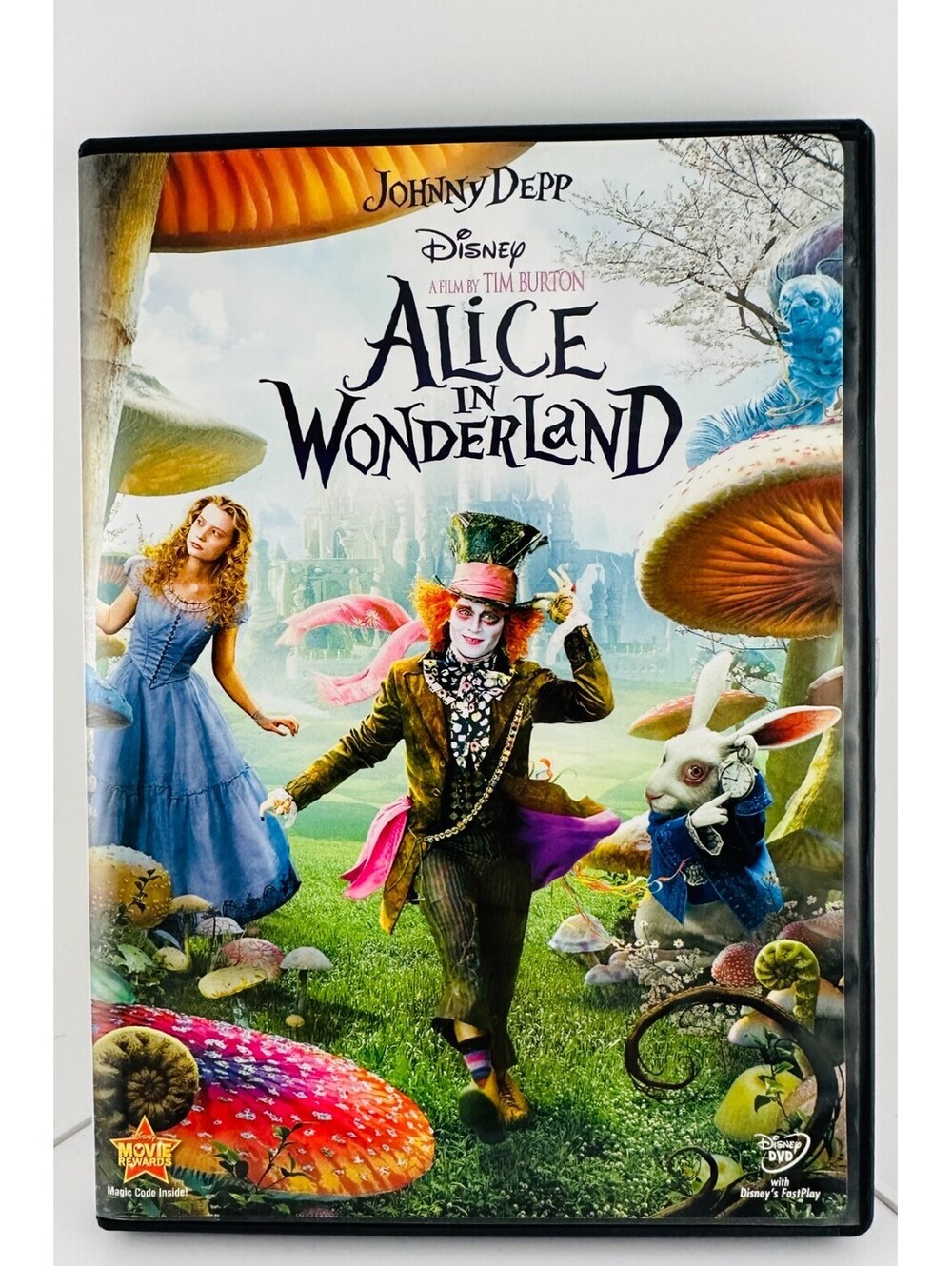 Alice in Wonderland (DVD, 2010, 1-Disc) Johnny Depp Tim Burton Disney